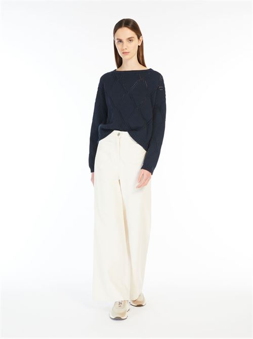 MAGLIA OVERSIZE IN COTONE A LOSANGHE WEEK END Max Mara | ABBOZZI2425366161600003